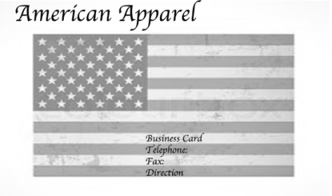 American Apparel Business Card